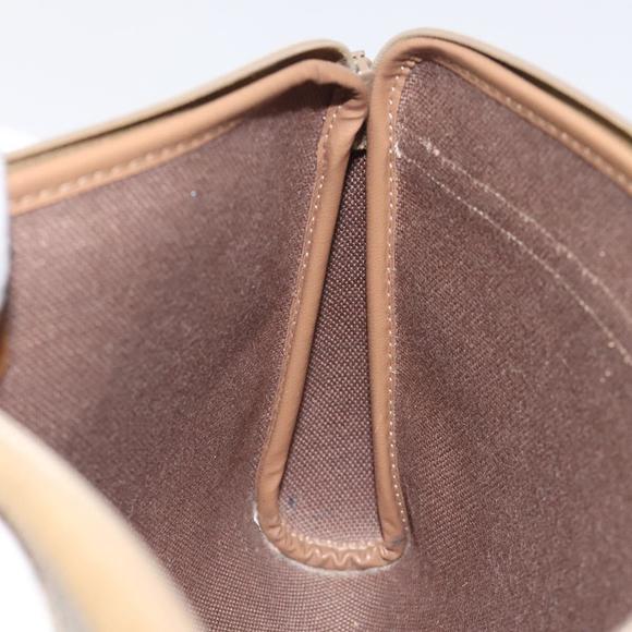 Christian Dior Honeycomb Canvas Clutch Bag PVC Beige Gold Auth ti3116 - Picture 11 of 16